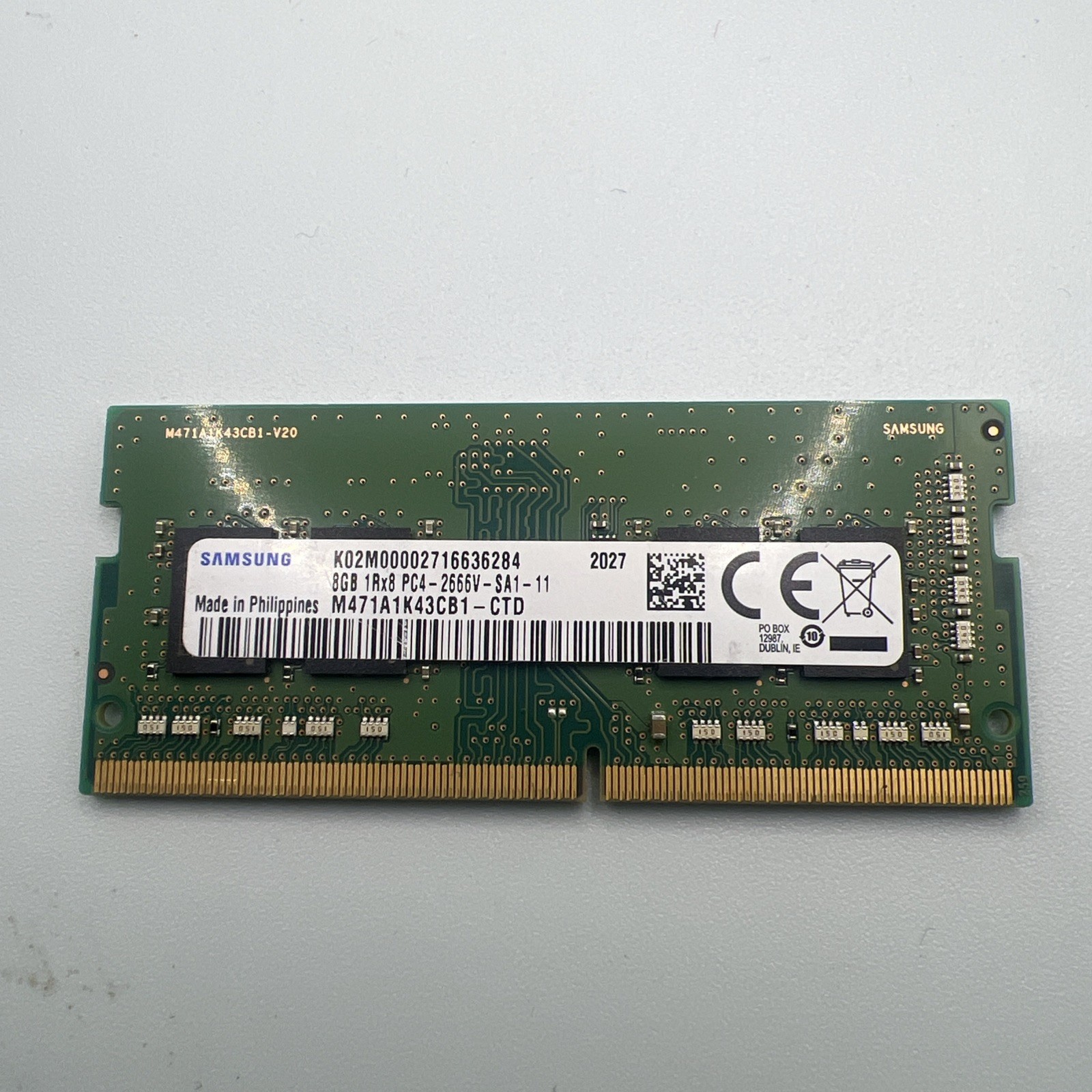 Samsung Samsung 8GB (1x8GB) RAM DDR4 2666MHz M471A1K43KDB1
