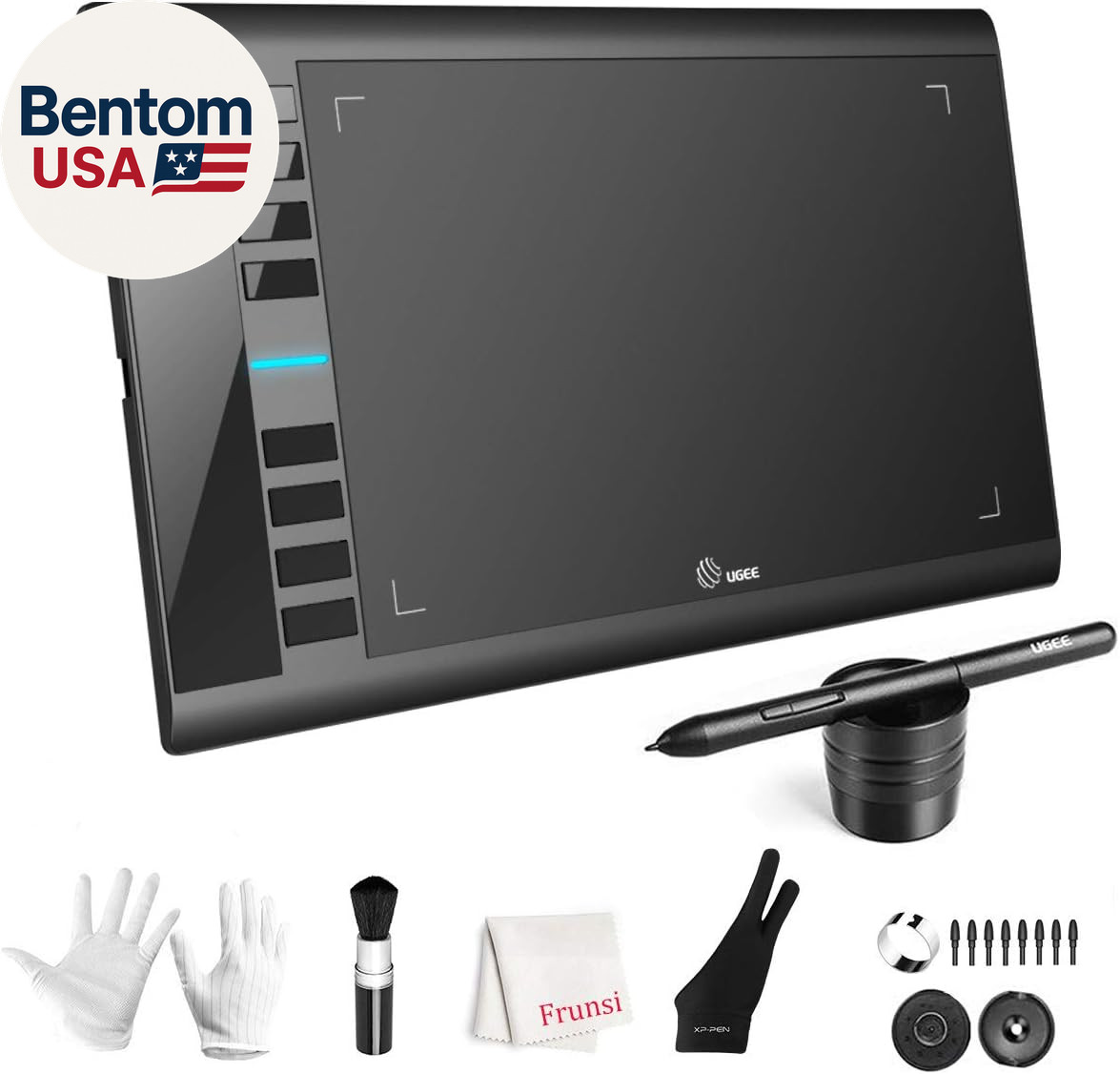 Graphics Drawing Tablet,  M708 10 X 6 Inch Large Drawing Tablet with 8 Hot Keys,