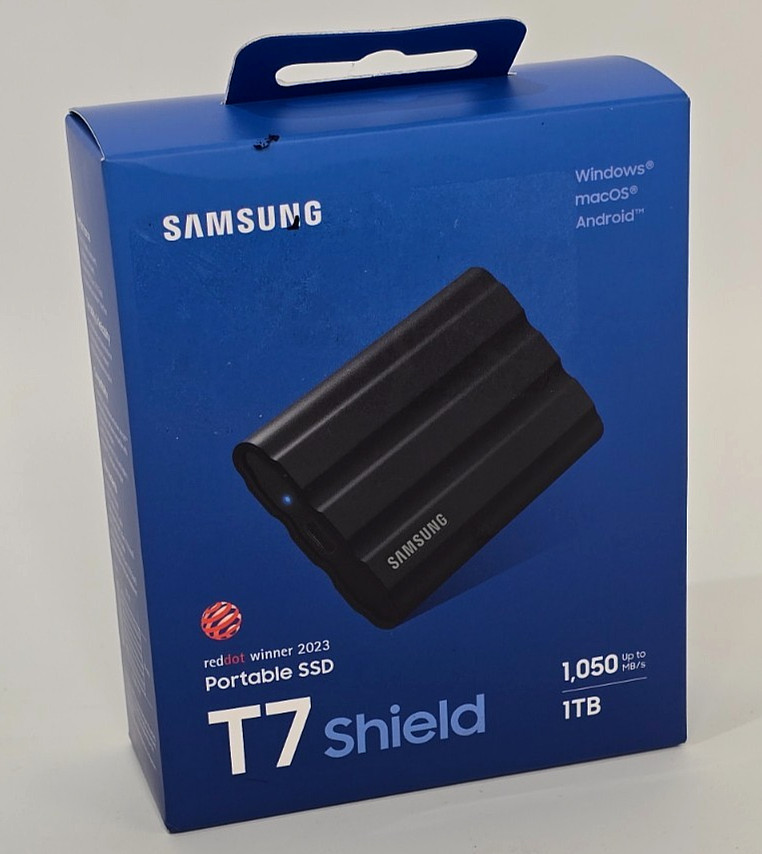 Samsung T7 Shield 1-TB External Portable SSD - Black (*NEW SEALED*