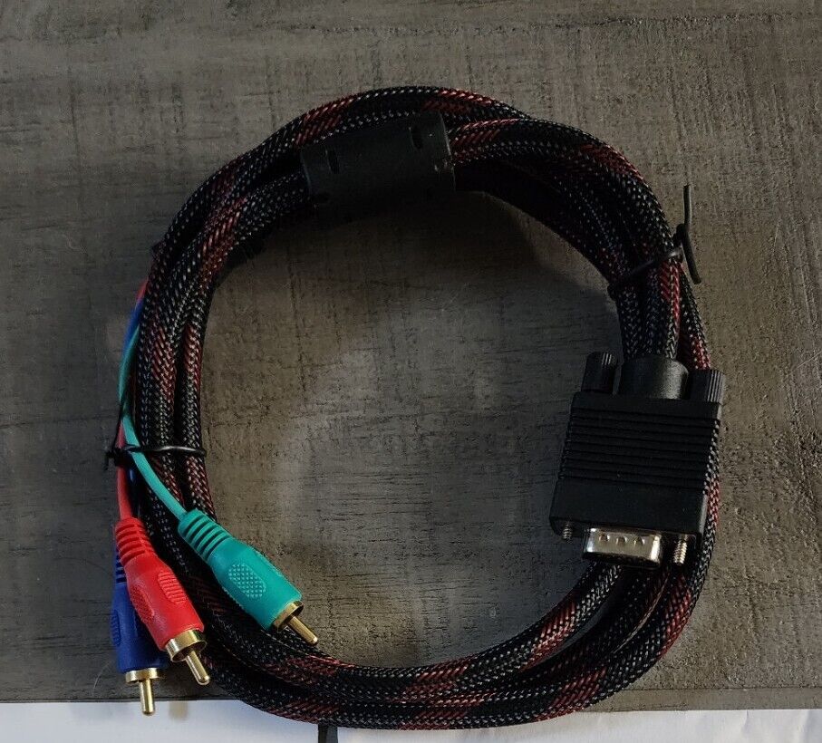 VGA to RGB Cable Male to Male 5ft Long Cable 