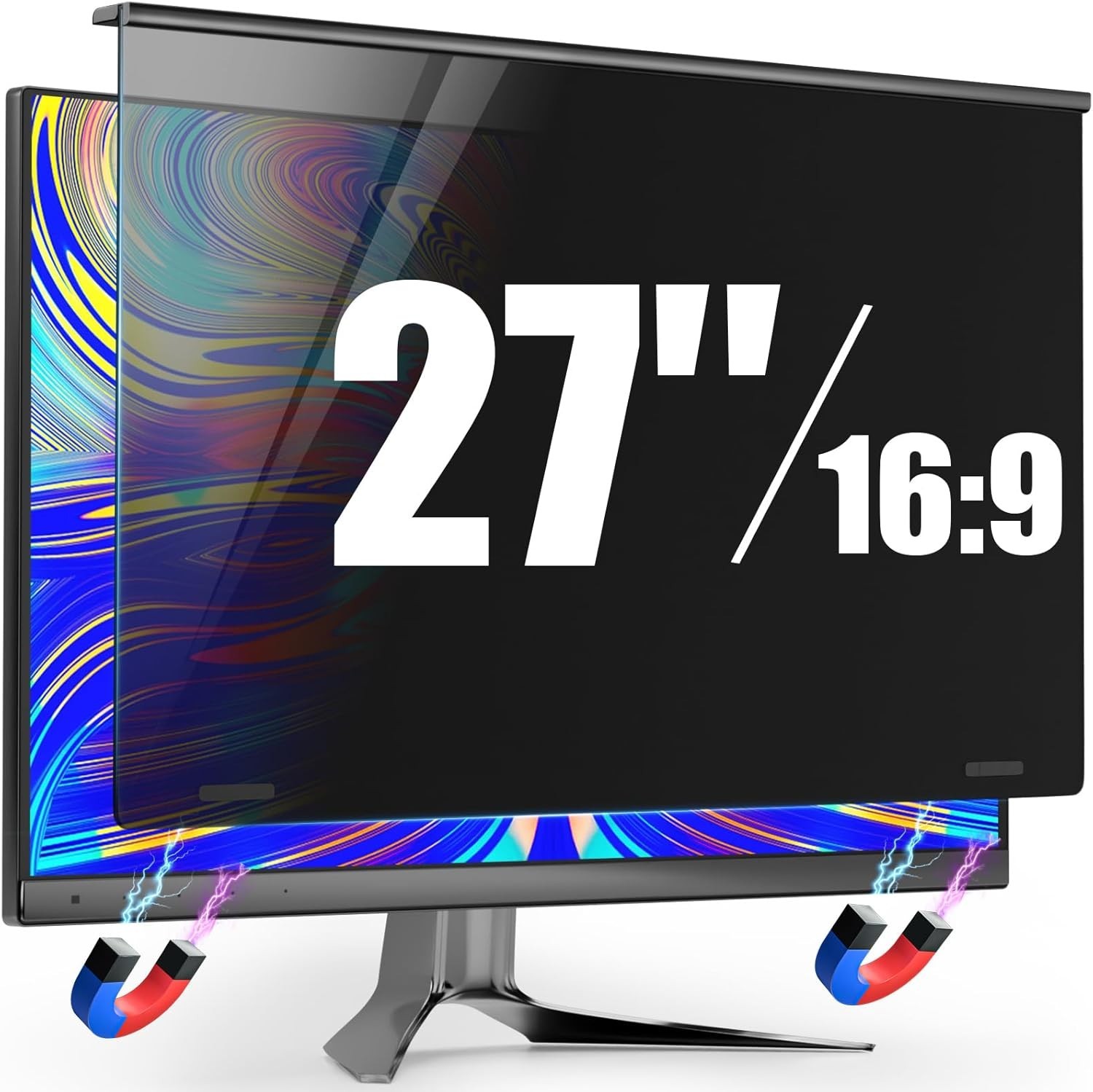 27" Magnetic Privacy Filter for Monitor 16:9, Blue Light & Eye Protection