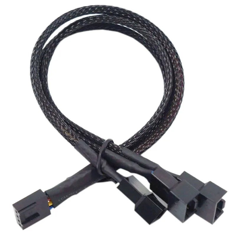 4 Pin 1 to 3 Way PWM Case PC Fan Splitter Cable Hub Power Adapter