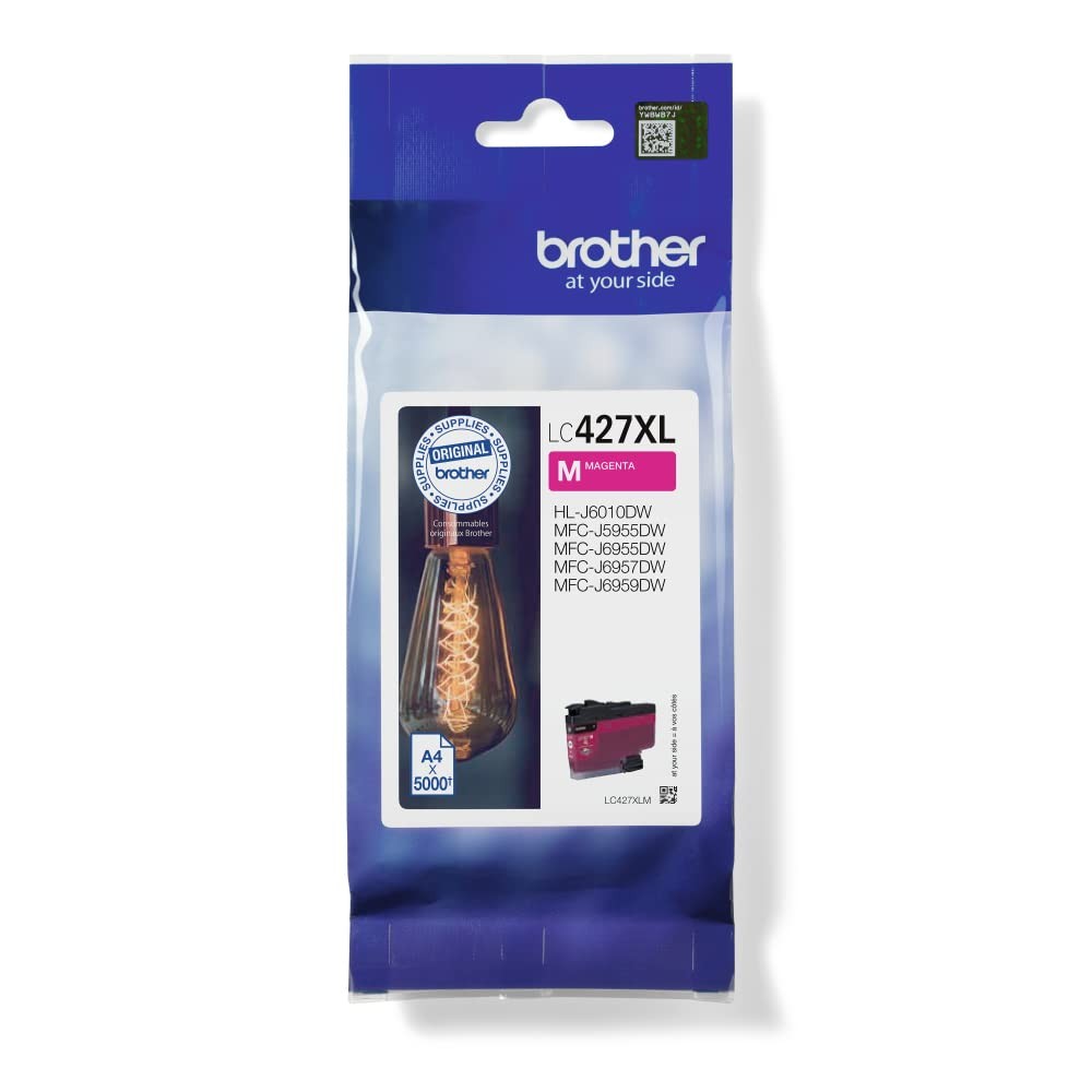 BROTHER LC-427XLM Inkjet Cartridge, Magenta, Single Pack, High Yield, Includes 1