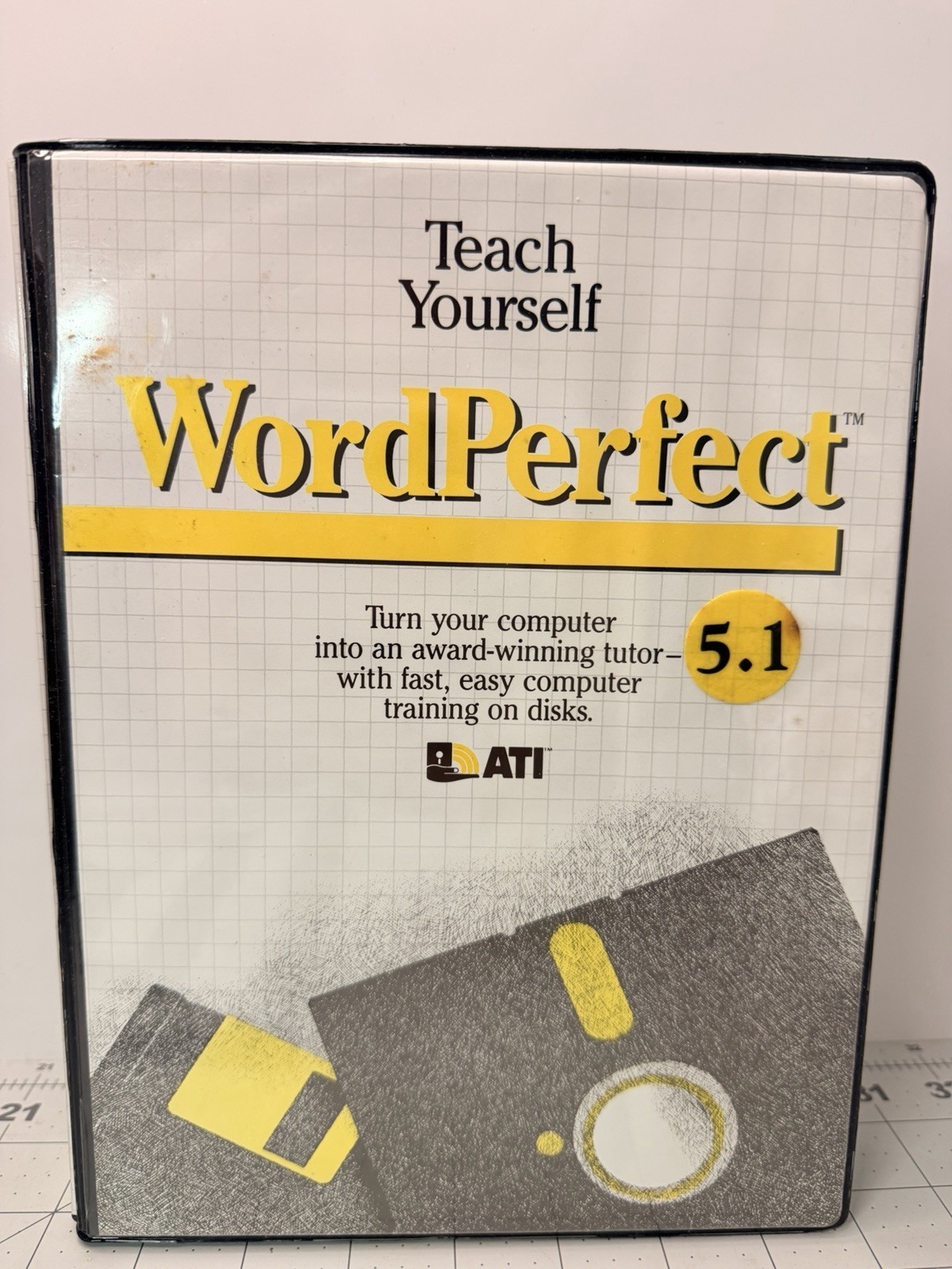 Teach Yourself WordPerfect 5.1 ATI Training Disks 5.25" Floppy Vintage Software