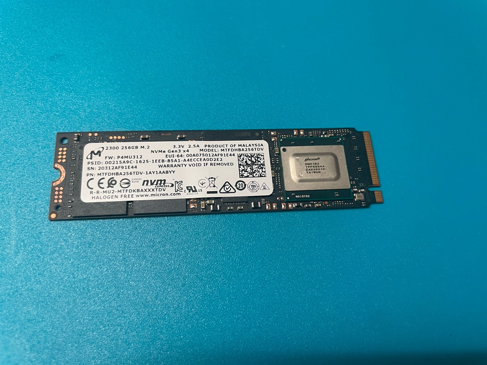 Micron 2300 256GB M.2 Gen SSD MTFDHBA256TDV