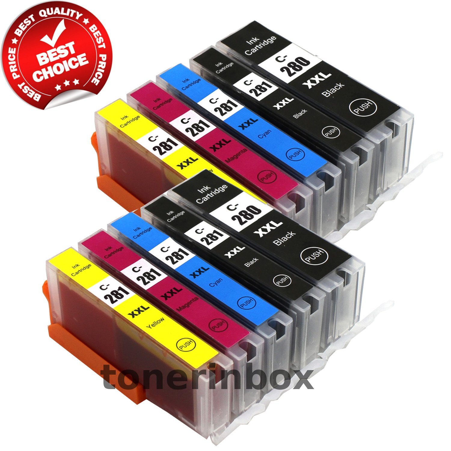 10 PK PGI-280 XXL CLI-281 XXL Ink for Canon PIXMA TS6120 TS6220 TS8120 TS9120
