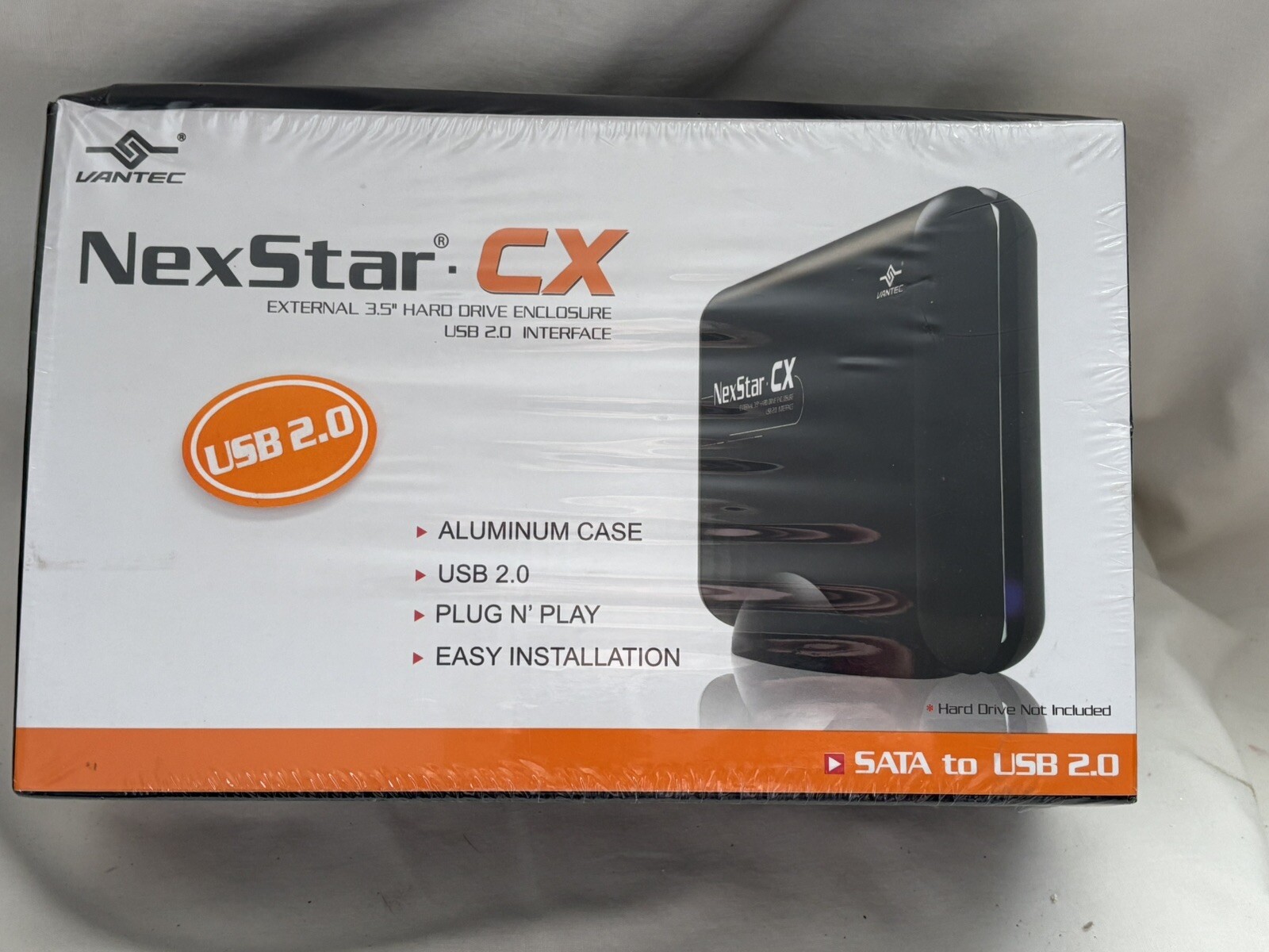 NEW Vantec NexStar CX USB 2.0 External 35” Hard Drive Enclosure USB 2.0 Inter