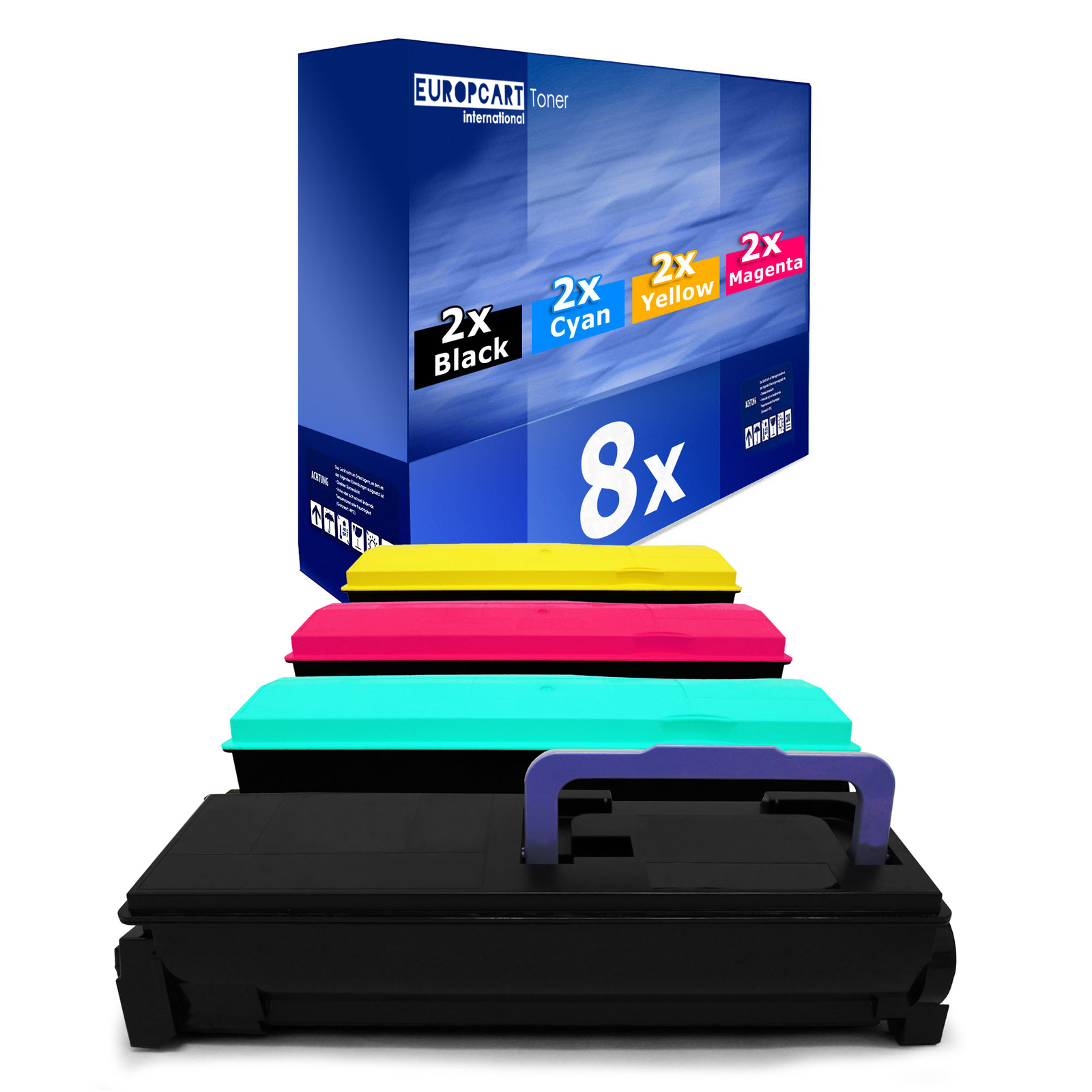 8x Europcart Toner replaces Kyocera TK-560C TK-560K TK-560M TK-560Y