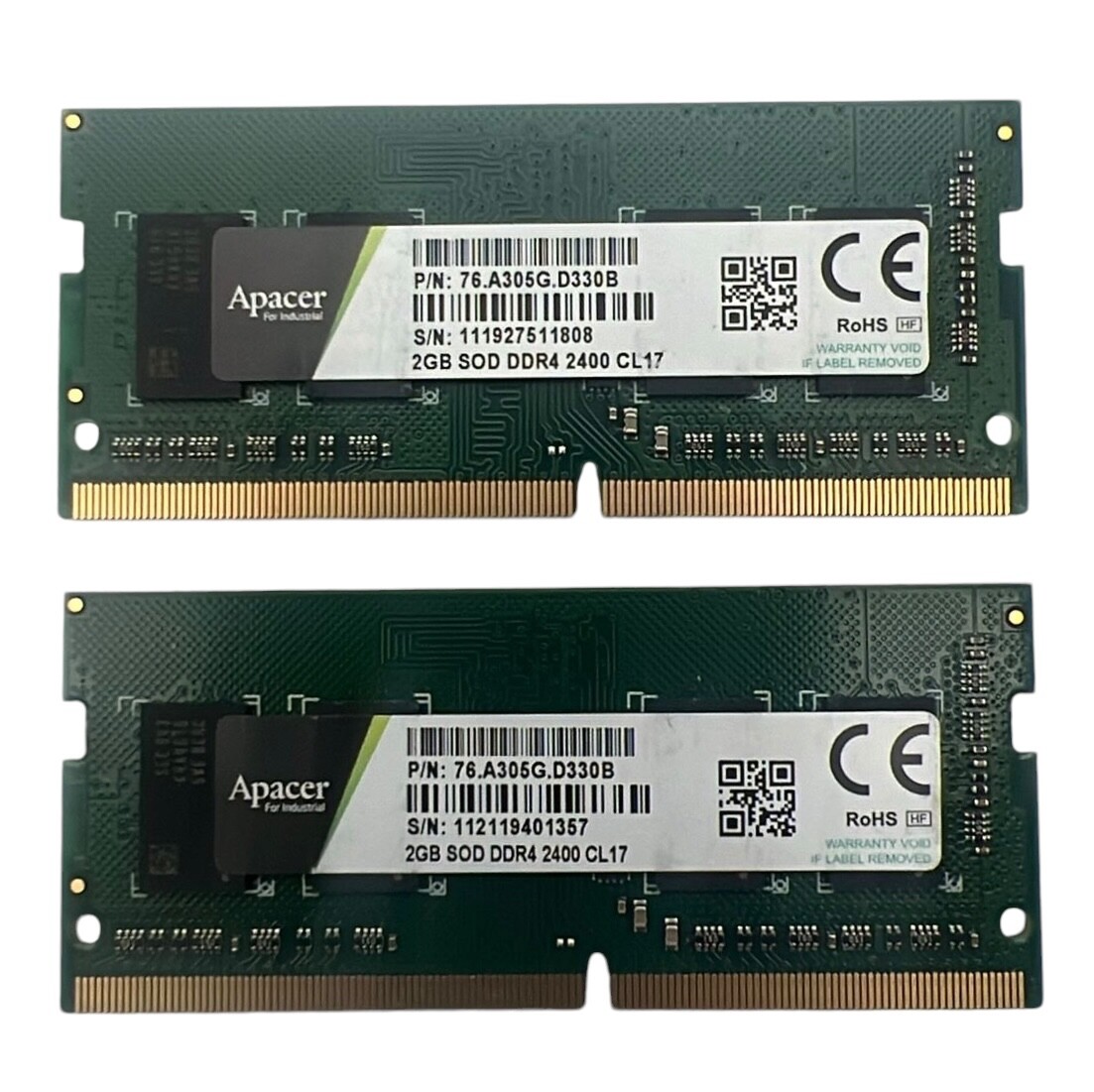 APACER 4GB (2x2GB) PC4-19200 DDR4-2400 RAM Laptop SDRAM SOD DDR4 2400CL17