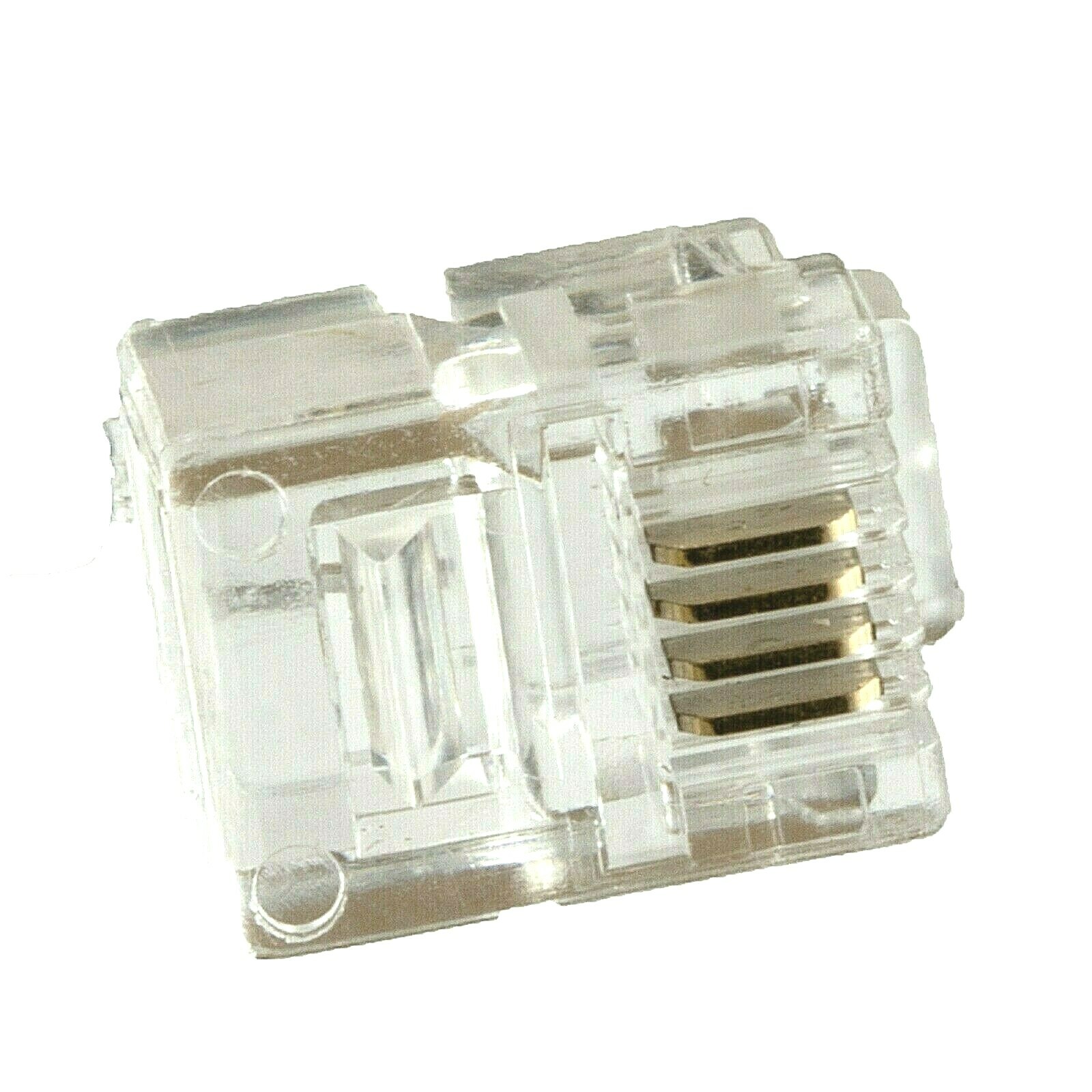  100 Pack - RJ11 6P4C Modular Plug RJ-11 Cat3 