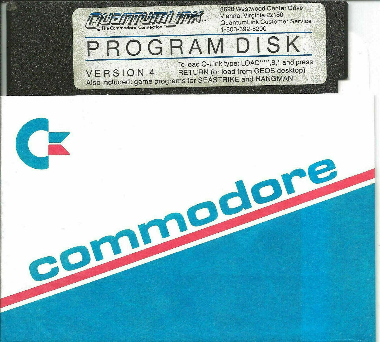 ITHistory SOFTWARE COMMODORE (1985) QUANTUMLINK Program V4/128 Tutorial 2Side OF