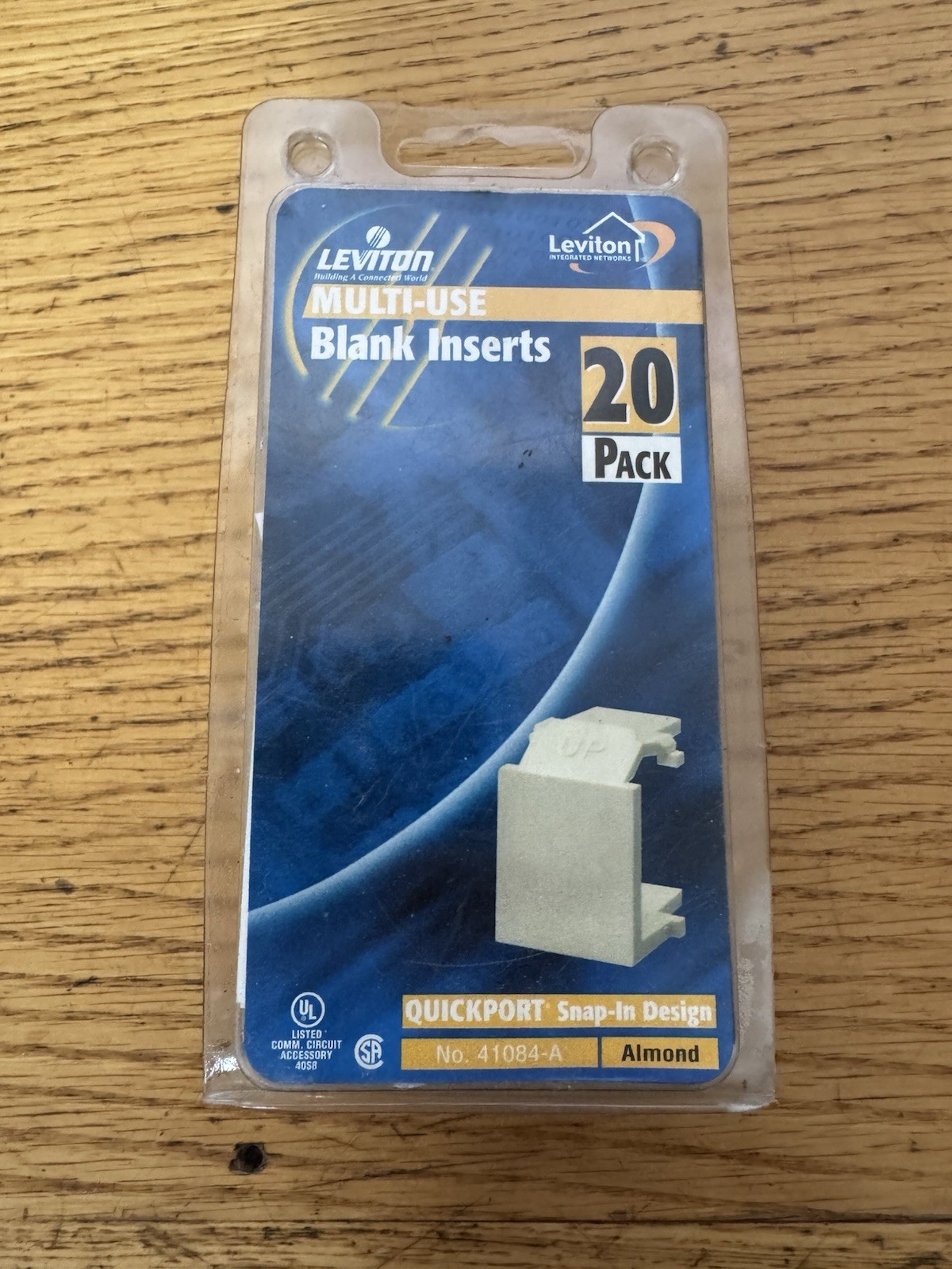 Leviton CAT 41084-BW SAN 142 QuickPort Snap-In Blank
