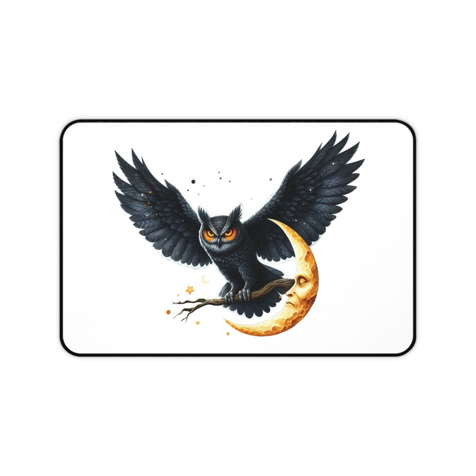 Fall Owl Desk Mat AOP Halloween Owl Cute Autumn Owl Office Deco