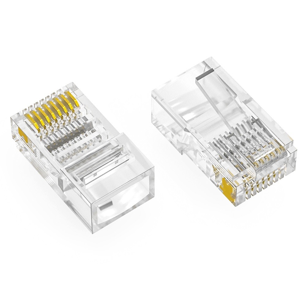 15 Pack of RJ45 CAT5E Plug Stranded 2 Prong 6Micron 100pk