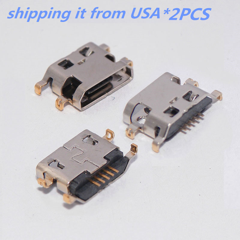 2PCS* Micro USB Charging Port Connector for ALCATEL ONETOUCH EVOLVE 2 II 4037T
