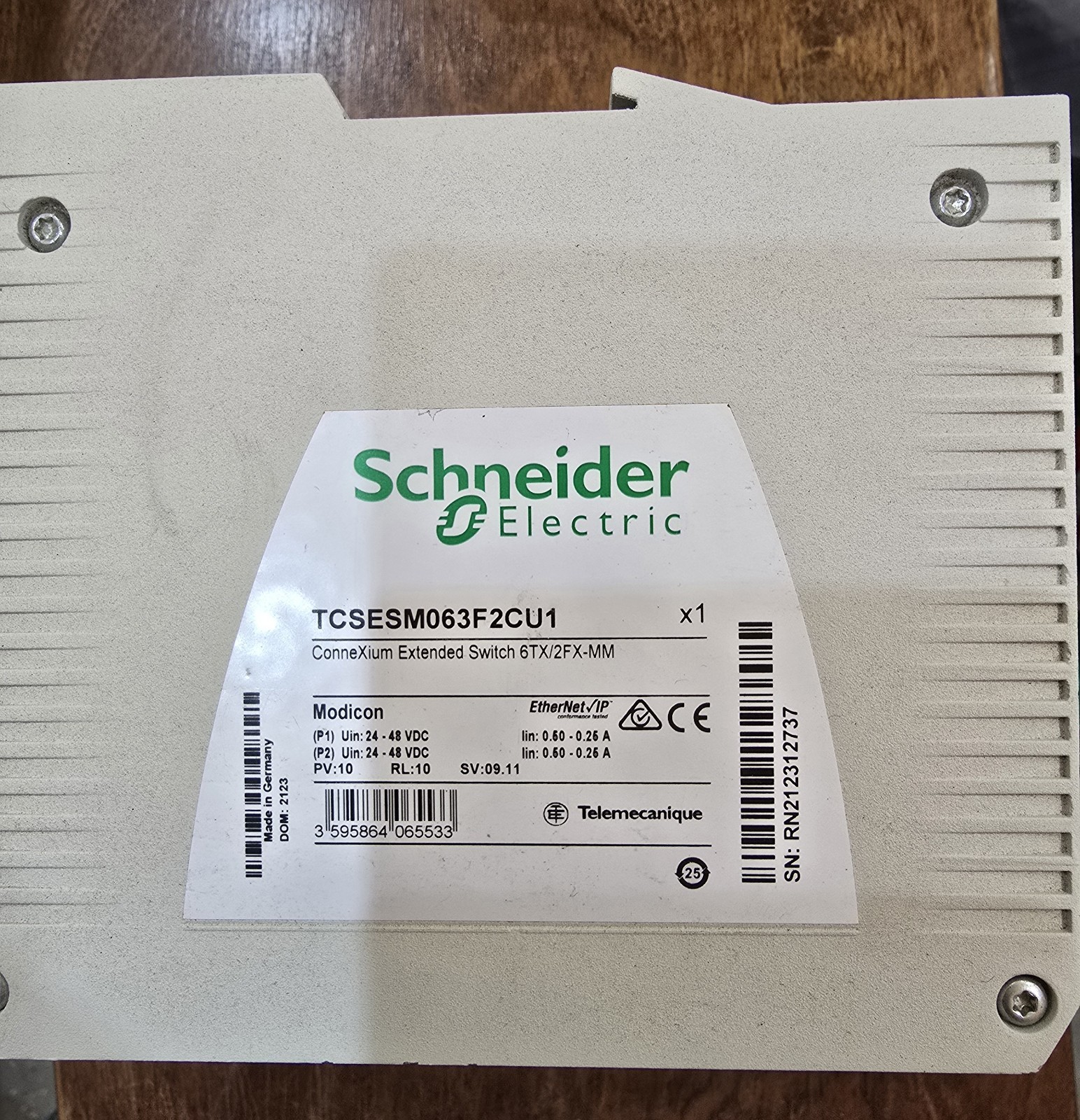TCSESM063F2CU1 Schneider Electric ConneXium Extended Managed Switch 6TX/2FX-MM