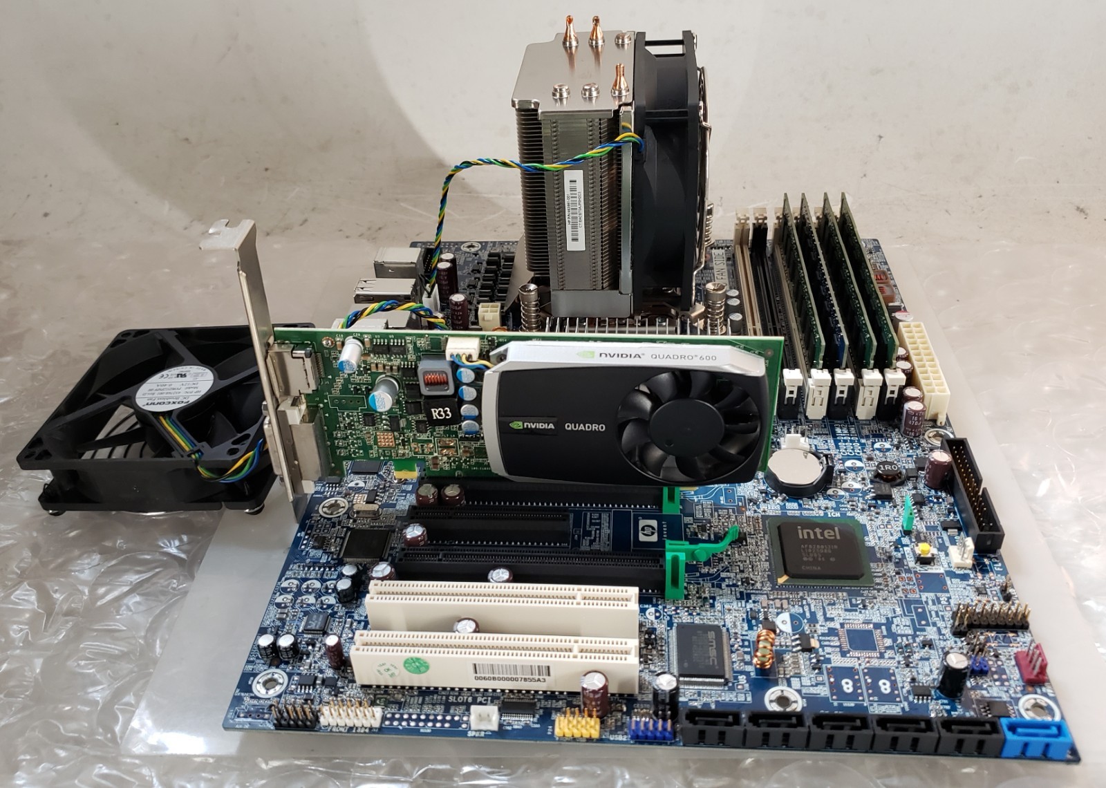 HP Z400 FMB-0902 586766-002 Motherboard Intel Xeon W3520 8GB PC3 RAM w/ Nvidia