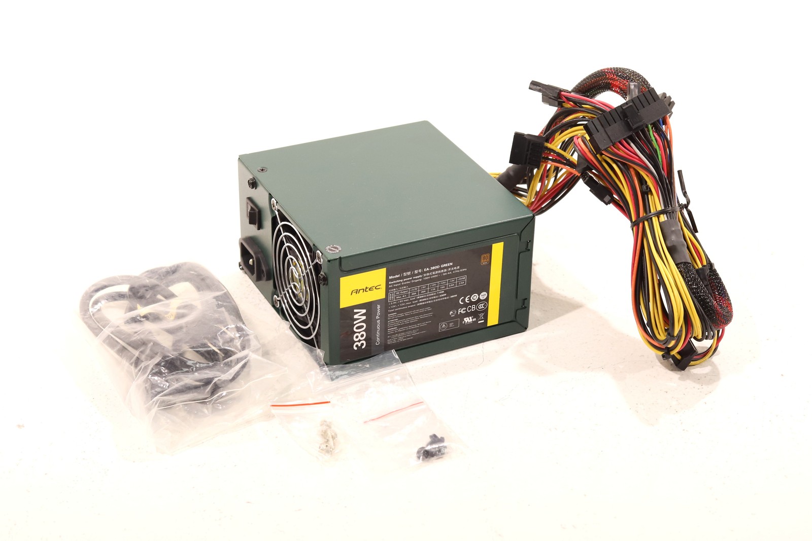 Antec EA-380D GREEN 380W 80+ Bronze Power Supply w/Power Cord P/N:EA-380D Tested