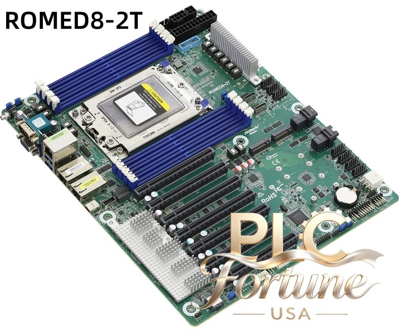 New ASRock Rack ROMED8-2T Motherboard SP3 PCIe ATX Support AMD EPYC 7001/7003