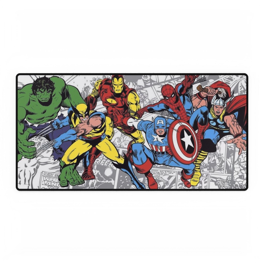 Marvel Comics Retro Superheroes Ensemble Mouse Pad Desk Mats
