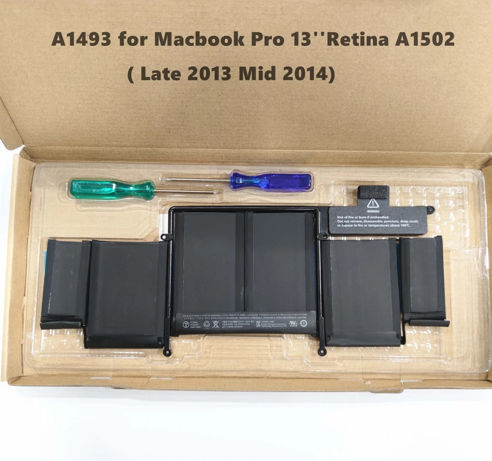 Genuine OEM A1493 Battery Apple Macbook Pro 13'' Retina A1502 Late 2013 Mid 2014