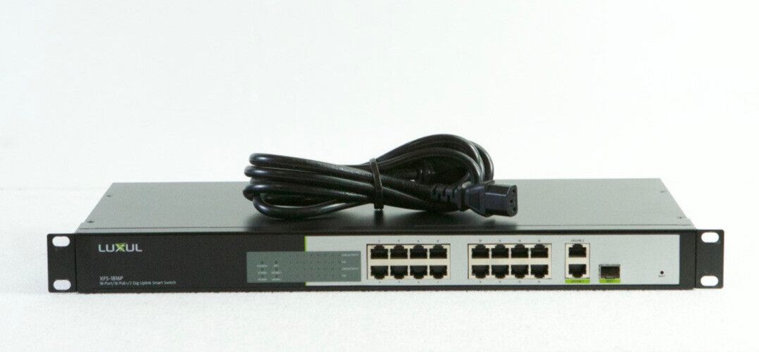 Luxul Wireless 18-Port/16 PoE 2 Gig Uplink Smart Switch XFS-1816P B57