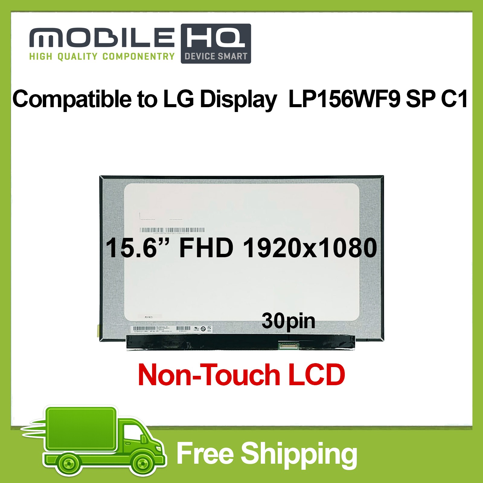 Compatible with LG Display  LP156WF9 SP C1 15.6" 1920x1080 LCD 30pin Screen