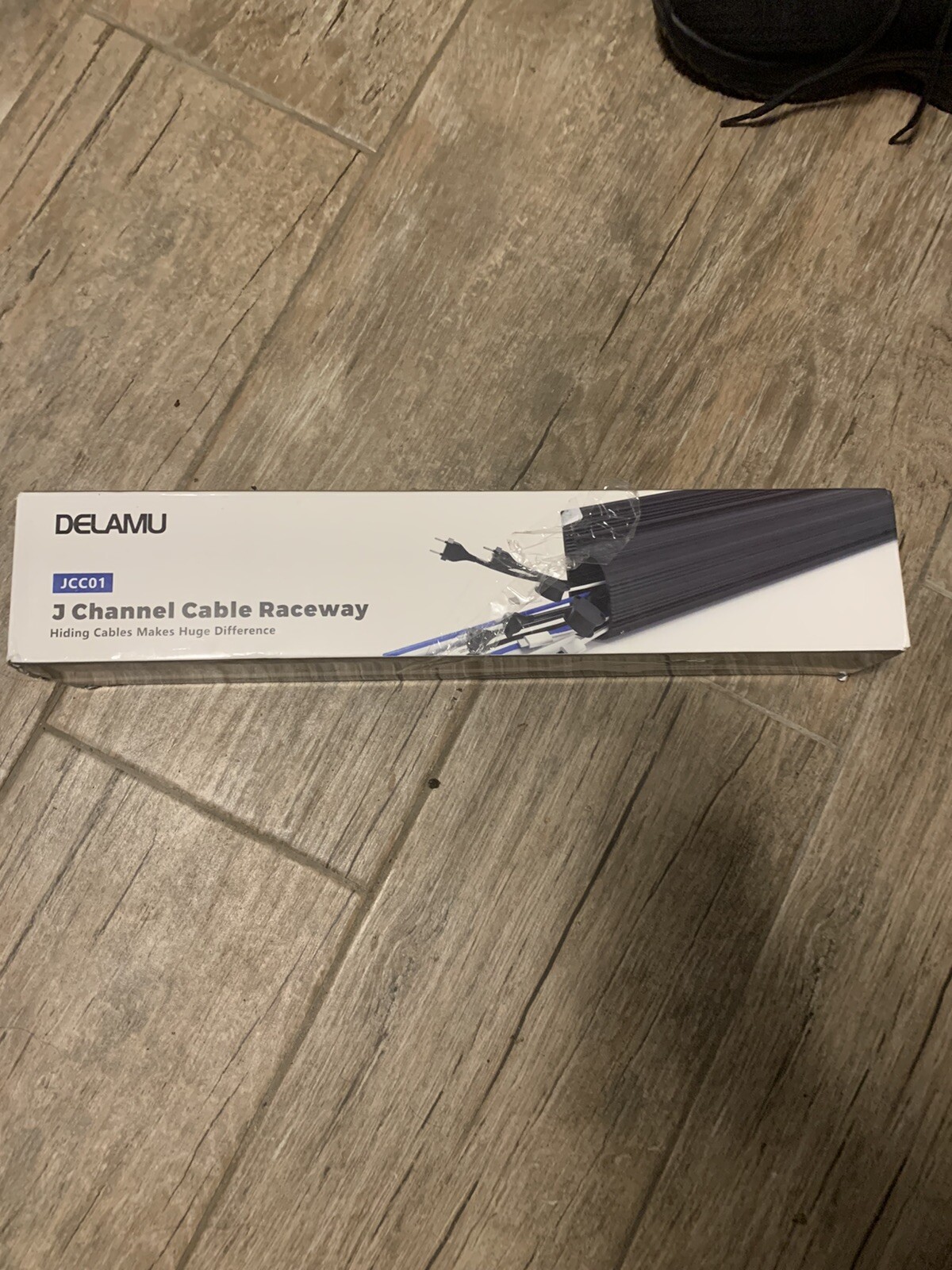 Delamu J Channel Cable Raceway Cable Management 4 pack 15.7" long