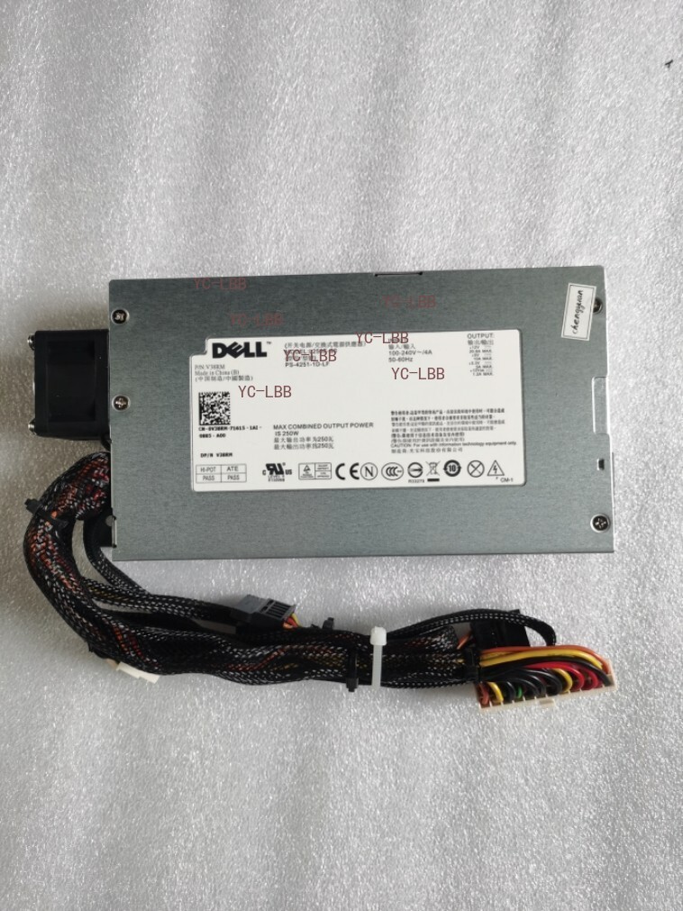 New Dell R210 R220 Power supply L250E-S0 V38RM C627N CKMX0 6HTWP 0V38RM 0C627N