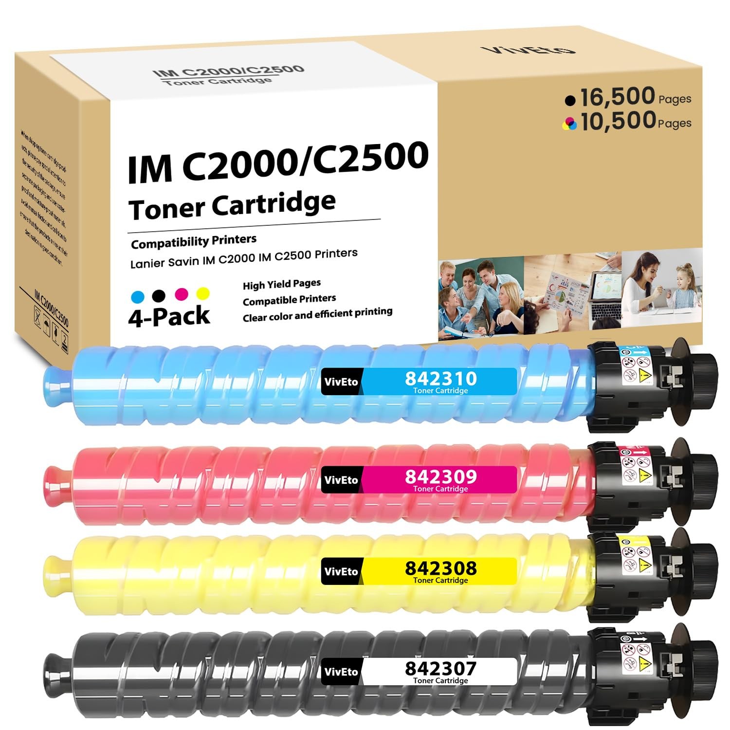 IM C2000 C2500 Toner Cartridge 842307 842308 842309 842310 C2000 Cartridges