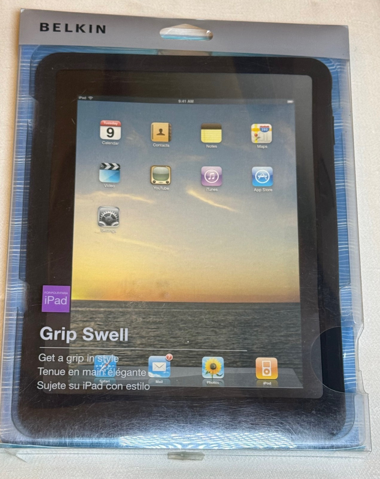 BRAND NEW APPLE iPad 1 BELKIN Grip Swell Silicone Case Protection Skin black