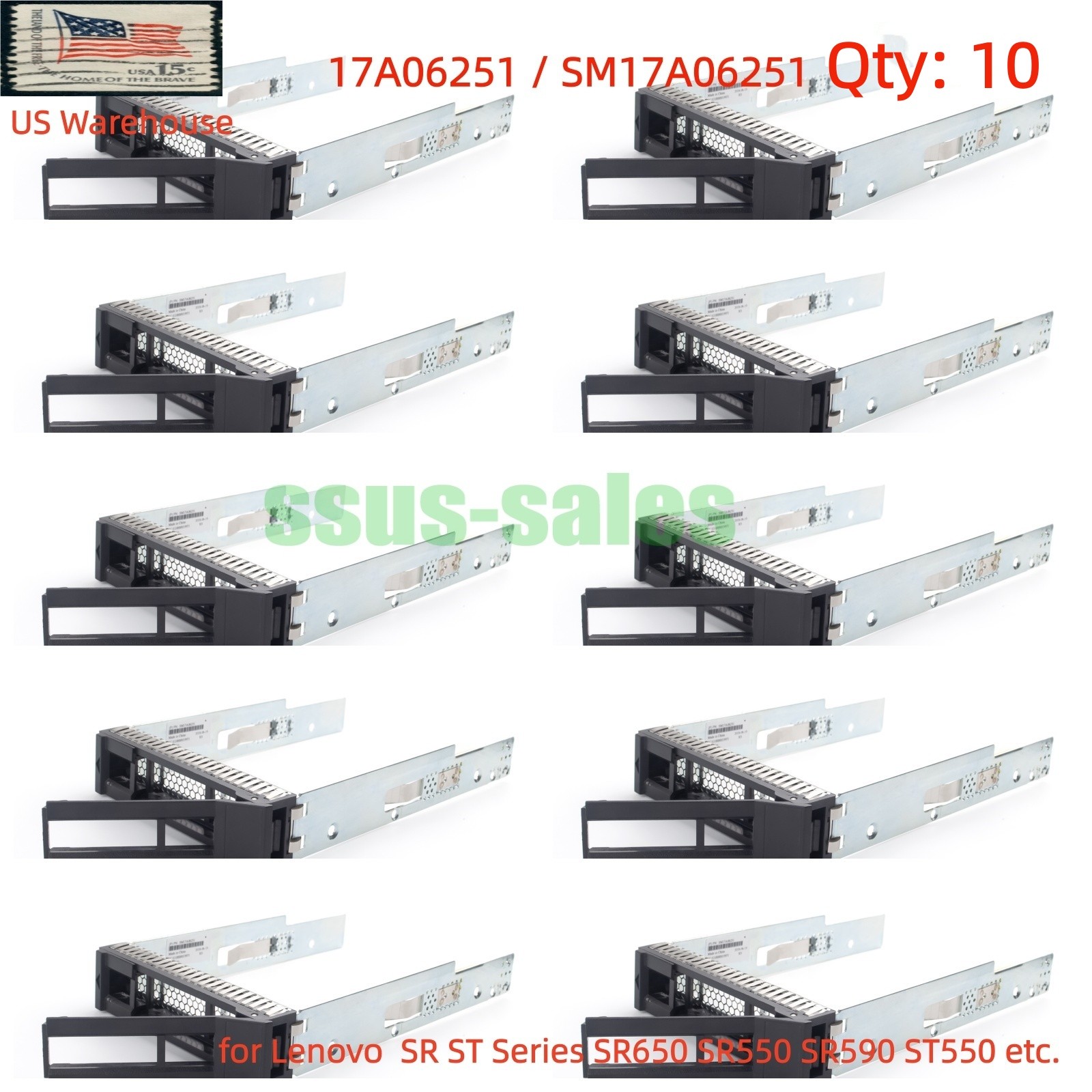 X10 SM17A06251 3.5" SAS/SATA Hard Drive Tray for Lenovo SR650 SR550 SR590 ST550