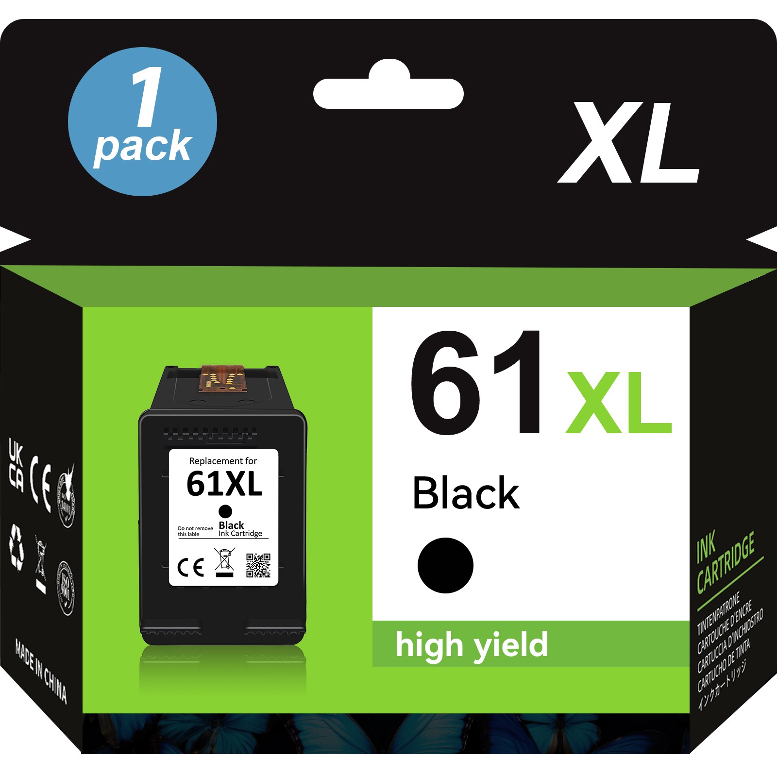61 XL Black Color Ink Printer For HP ENVY 4500 4501 4502 4504 5530 5531 5535 Lot