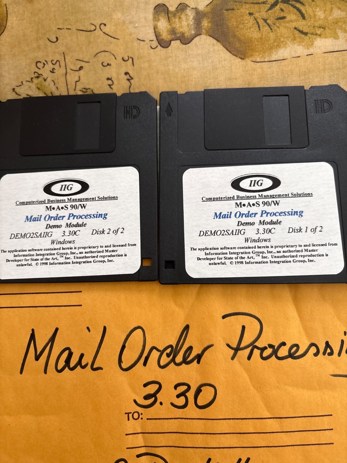 VINTAGE New & Unused MAS90 3.30 Mail Order Processing
