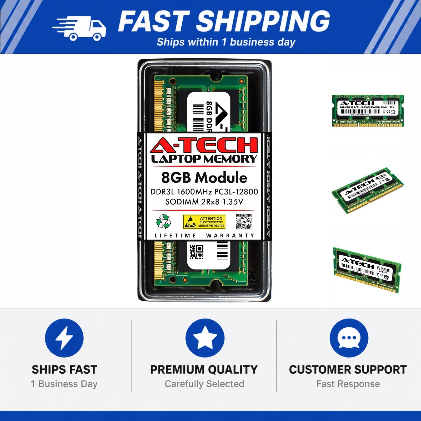 A-Tech 8GB RAM Replacement for CT2KIT102464BF160B | DDR3/DDR3L 1600MHz
