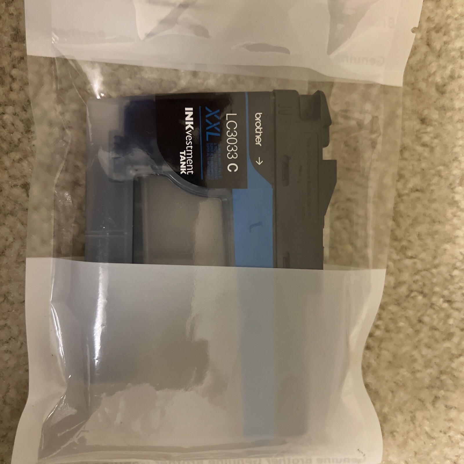 Brother Genuine LC3033C XXL, Single Pack Super High-Yield Cyan Inkvestment  Ink