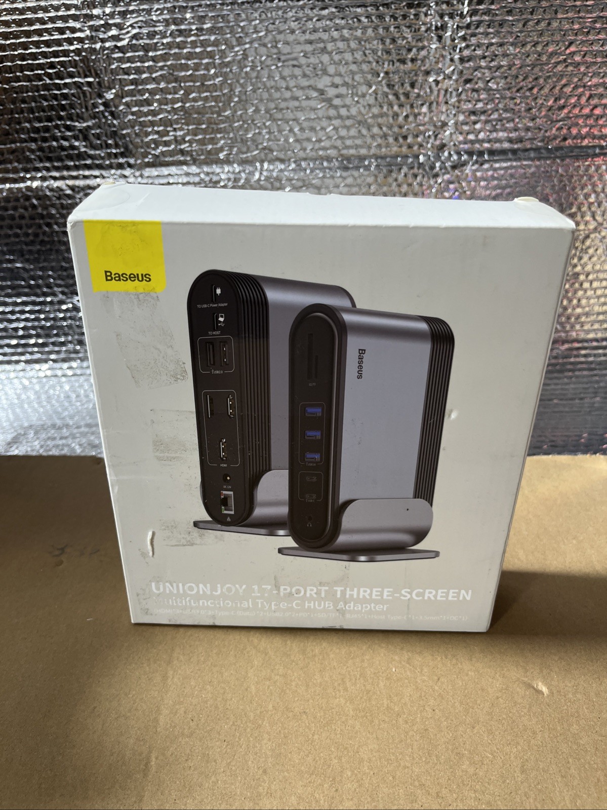 Baseus 17-in-1 Docking Station, Laptop Docking Station 3 Monitors 7 USB 4K HDMI