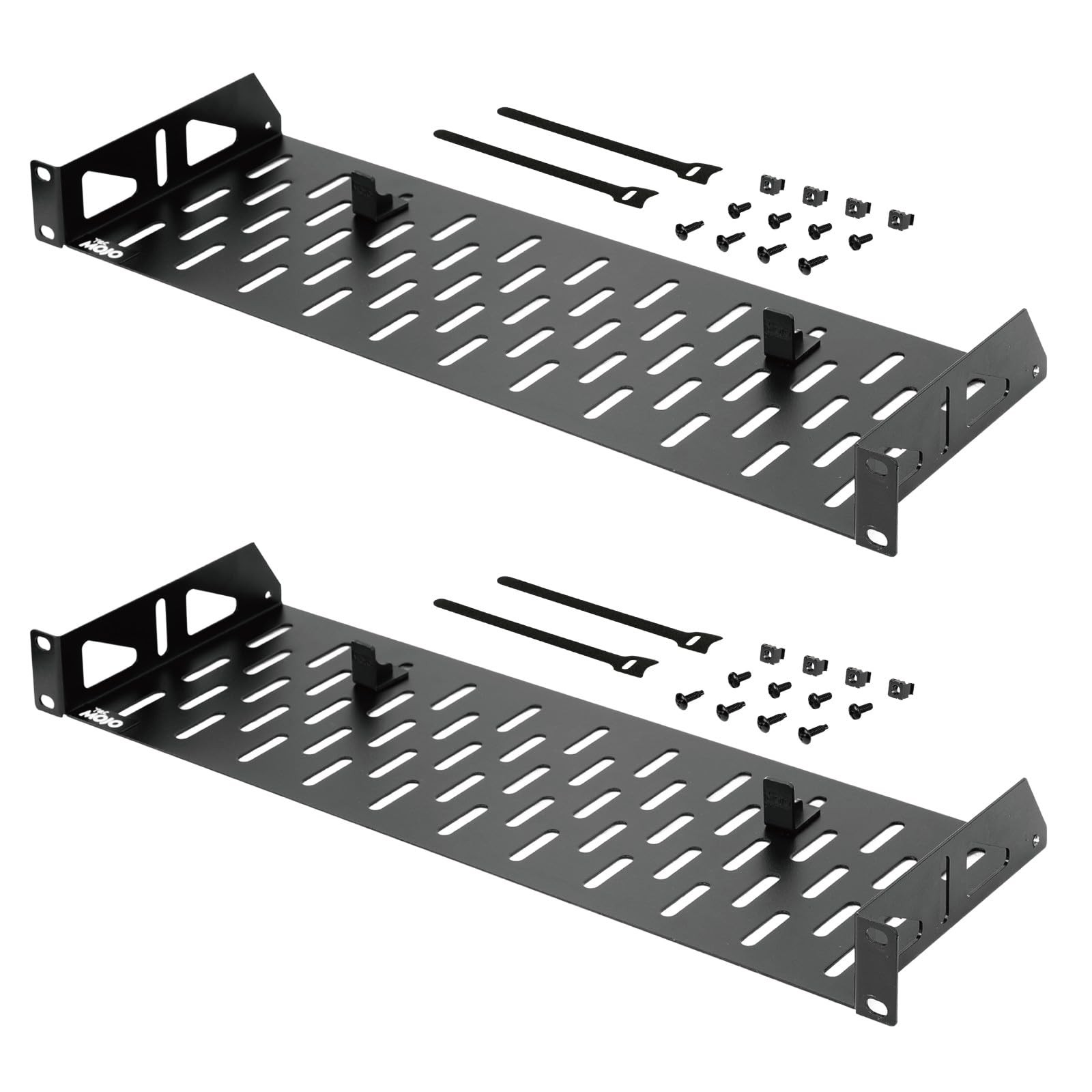 Tecmojo 1U Rack Shelf,19 inch Rack Shelf 6 inch Depth,Rack Mount Shelf with