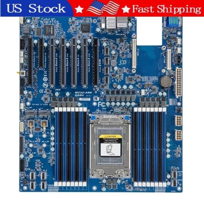 Gigabyte MZ32-AR0 Server Motherboard AMD EPYC 7001 7002 7003 Series CPU