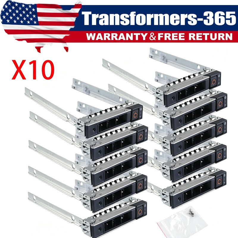 10PCS DXD9H 14th Gen For Dell R640 R740 SAS SATA 2.5" SFF Hard Drive Tray Caddy