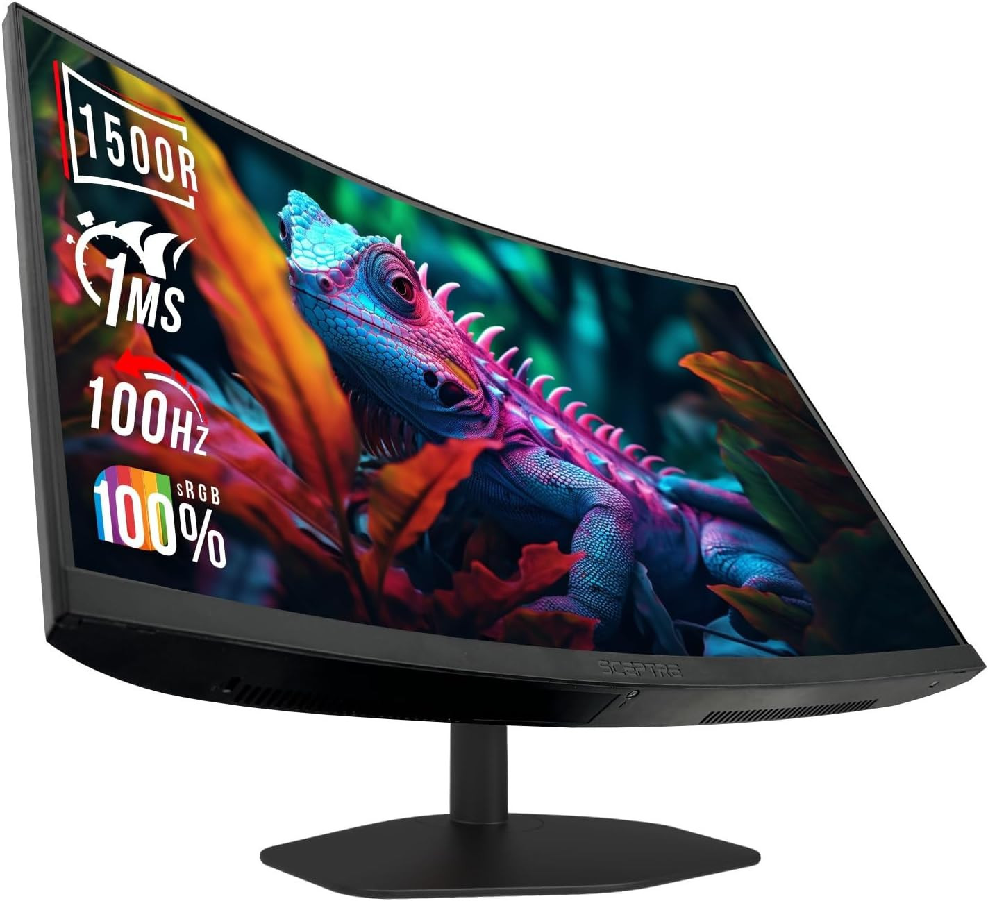 Curved 24-Inch Gaming Monitor 1Ms 100Hz 1500R Displayport HDMI X2 Eye Care 100%