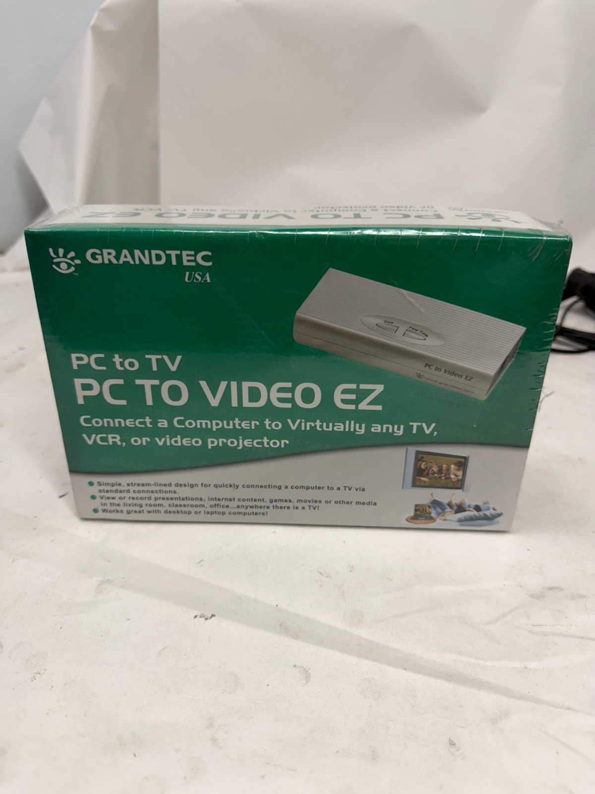 GrandTec USA PC to Video EZ Converter GEZ-1000 VGA to TV RCA S-Video Sealed