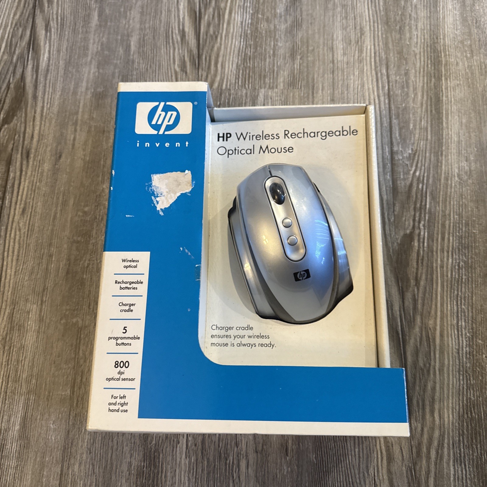 New 2005 HP Wireless Optical Ergo Mouse with USB receiver PP034AA#ABA