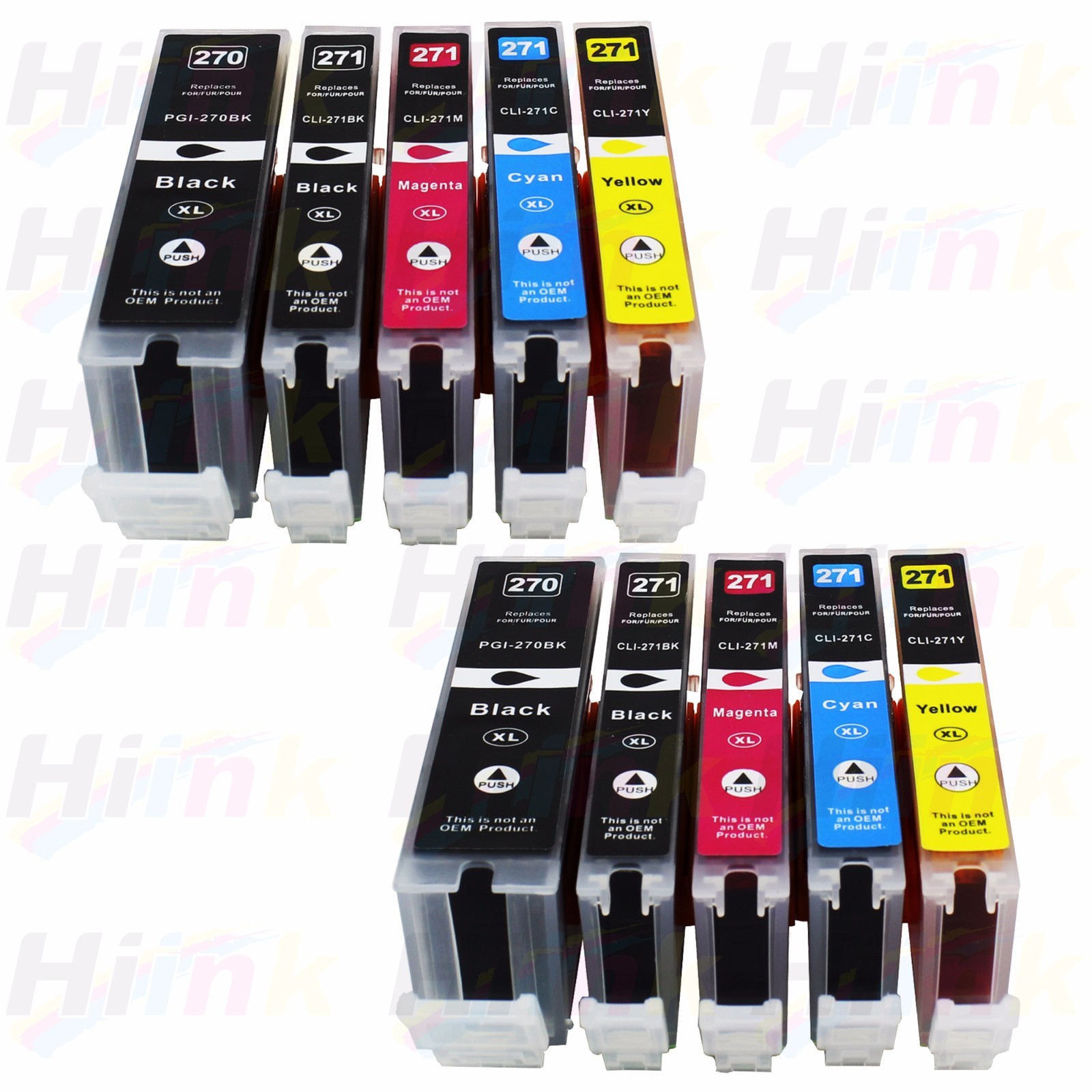 10PK PGI-270 XL CLI-271 XL Ink for Canon PIXMA MG5720 MG5722 MG6821 TS5020