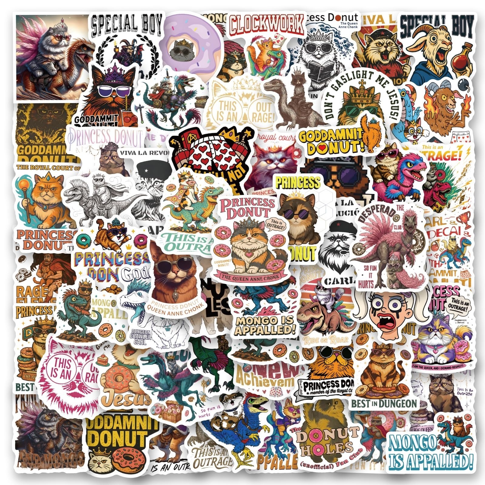 Dungeon Crawler Carl Sticker Pack 106PCS for Phone Laptop Hard Hat Craft