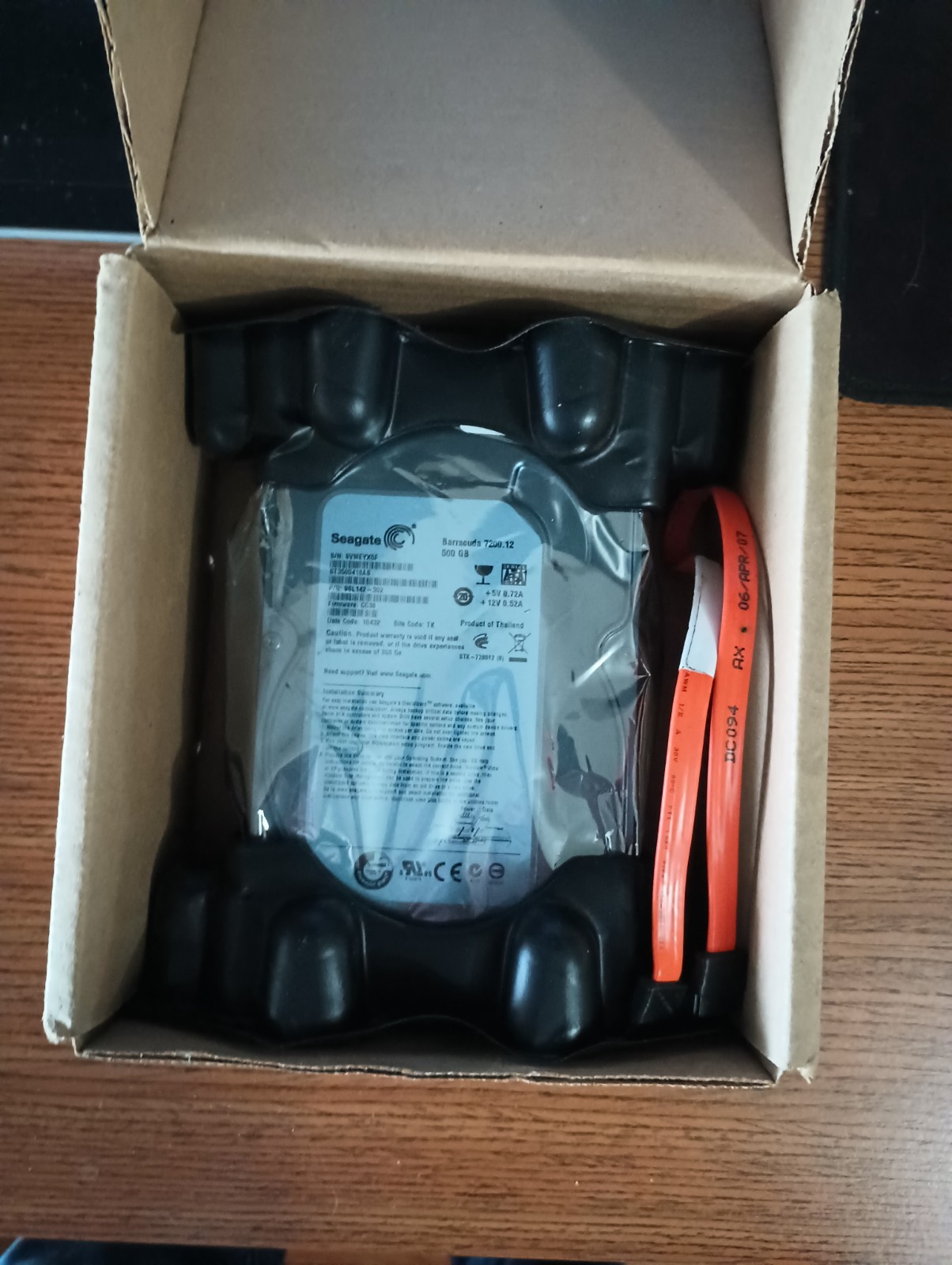 Seagate Barracuda 7200 500 GB, Internal, 7200 RPM, 3.5 Hard Drive New Open Box