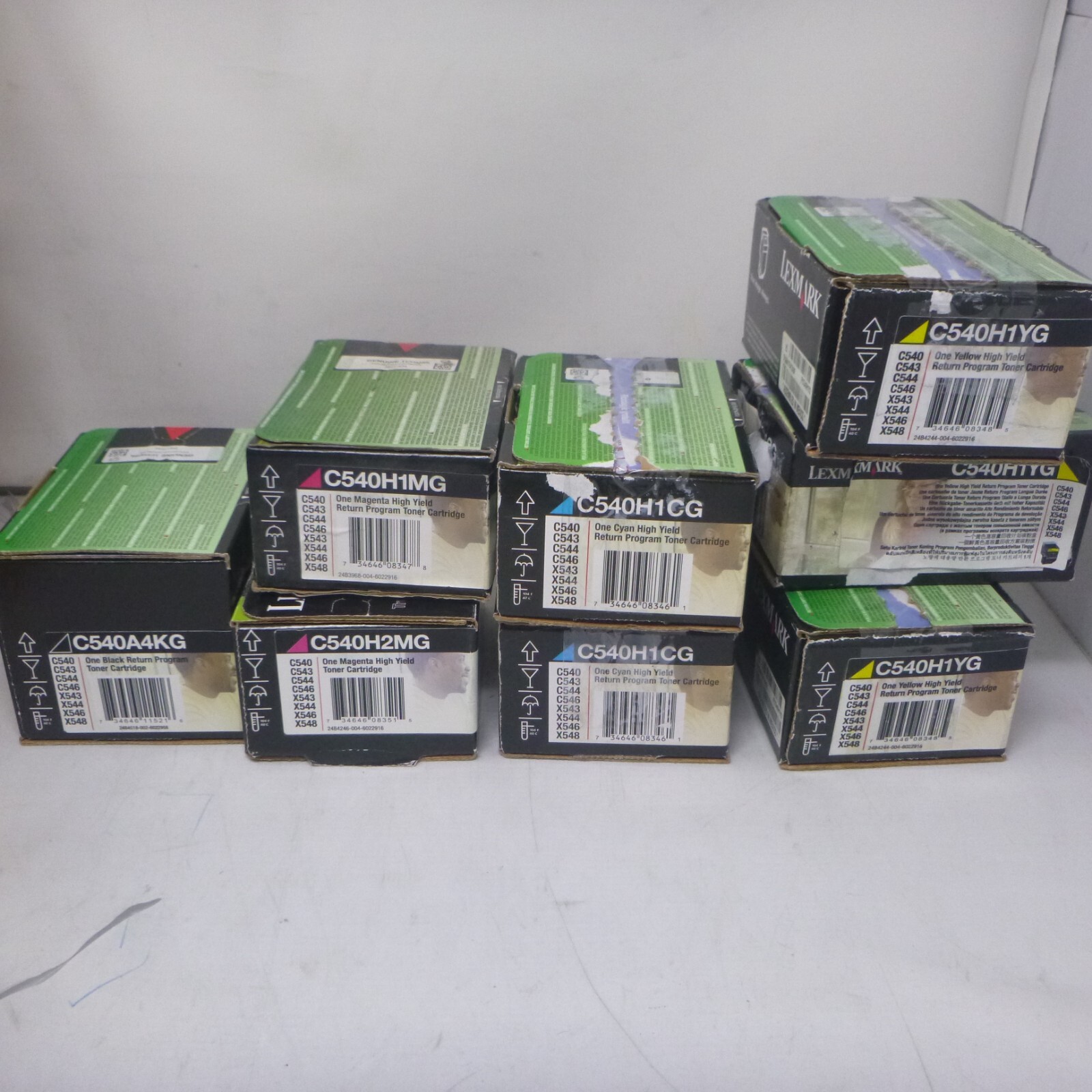 LEXMARK 8pk.C540H4KG, C540H1YG, C540H1CG, C540H1MG New Genuine Cartridges