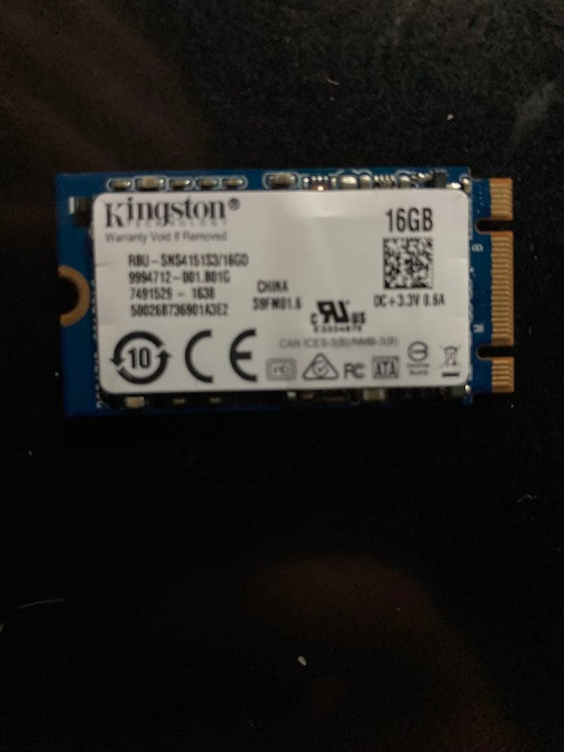 Kingston 16GB NVMe M.2 SSD RBU-SNS4151S3/16GD S9FM01.6 Tested