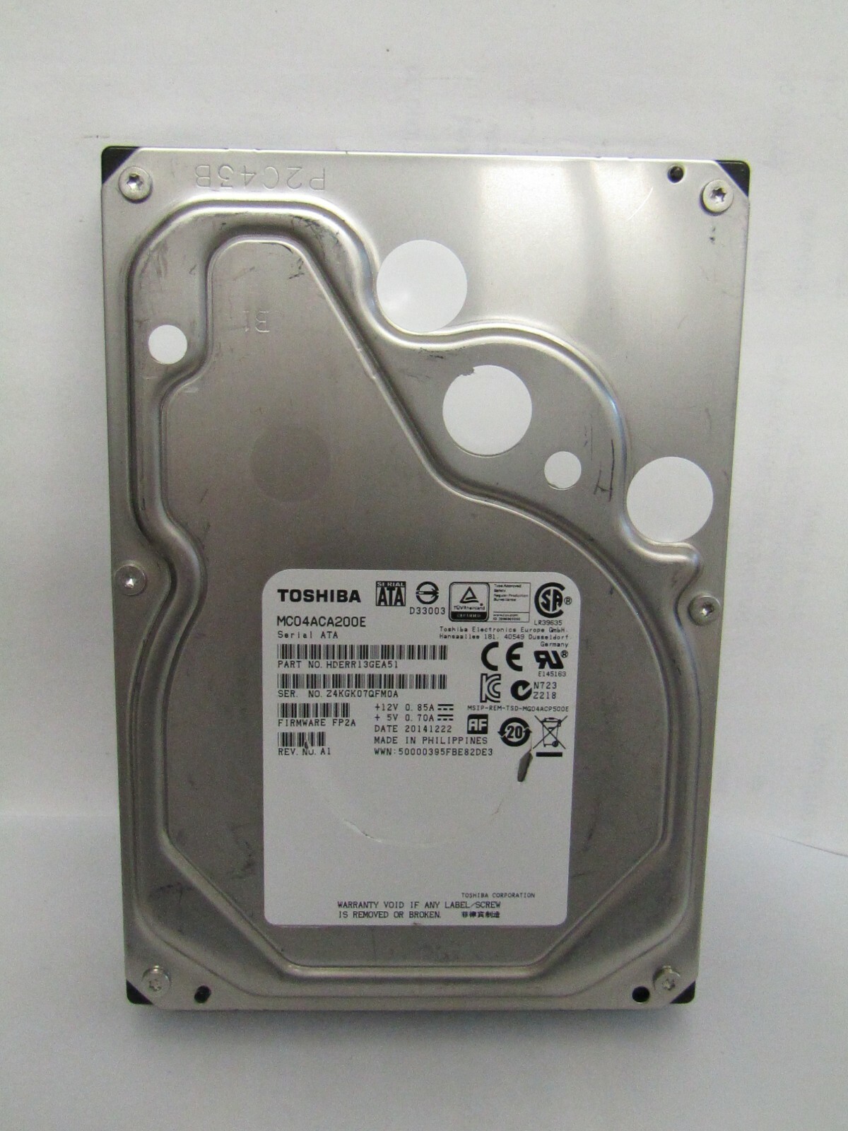 Toshiba MC04ACA200E 2TB 3.5 6Gbps 7.2K RPM Enterprise SATA Cloud 128MB RAM