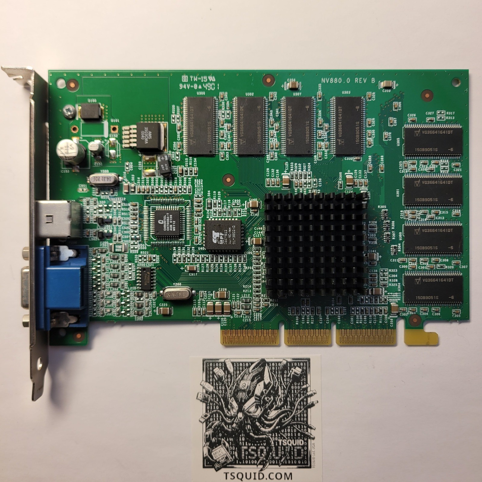 NVIDIA Graphics Card NV880.0 REV B GeForce2 MX400 64MB AGP VGA S-Video P36